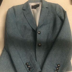 Banana republic schoolboy teal tweed blazer